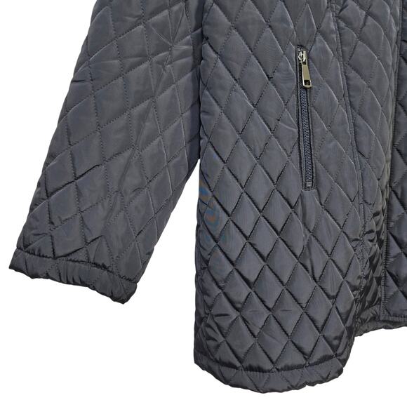 S.E.B. by Sebby Quilted Navy Jacket, Women, Size XL - Picture 3 of 13